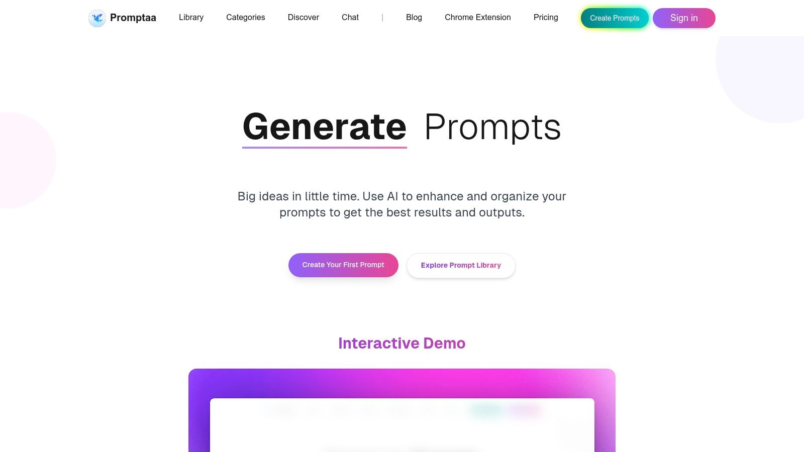 Promptaa – AI Prompt Library