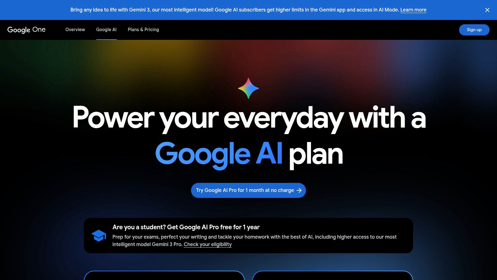 Google AI Plans (Gemini via Google One)