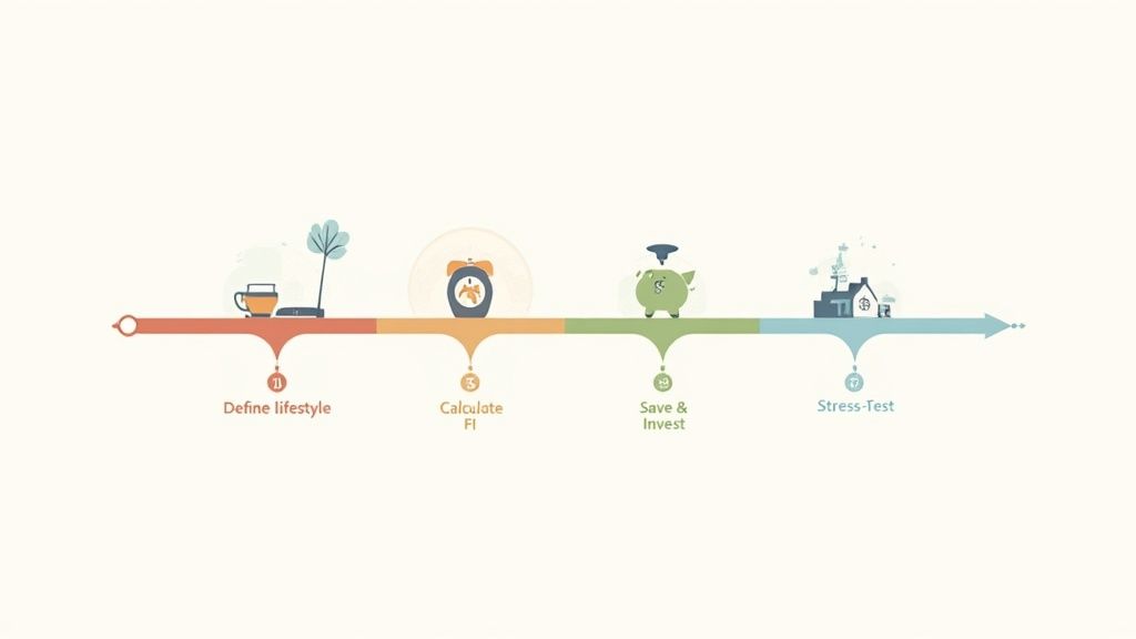 A person sitting on a dock looking out over a calm lake at sunrise, planning their future.