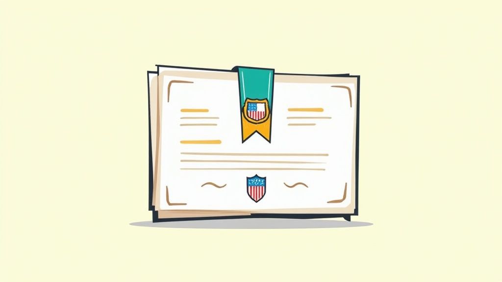 Open certificate document with official government seals and ribbon representing secure retirement investment bonds