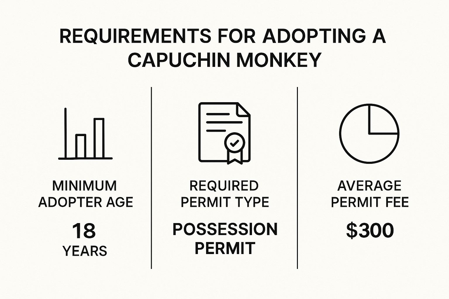 Infographic about adopt a capuchin monkey