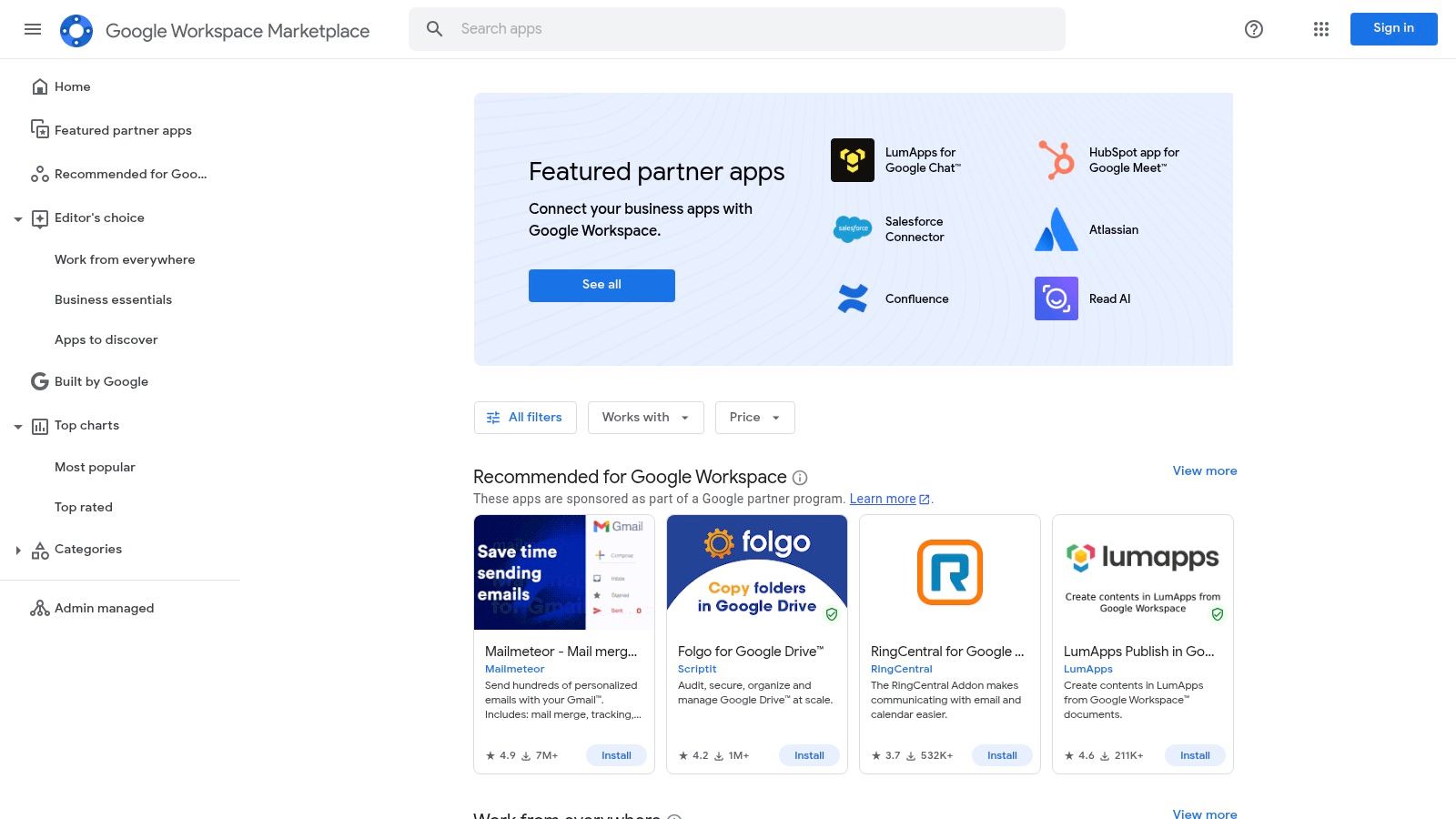 Google Workspace Marketplace