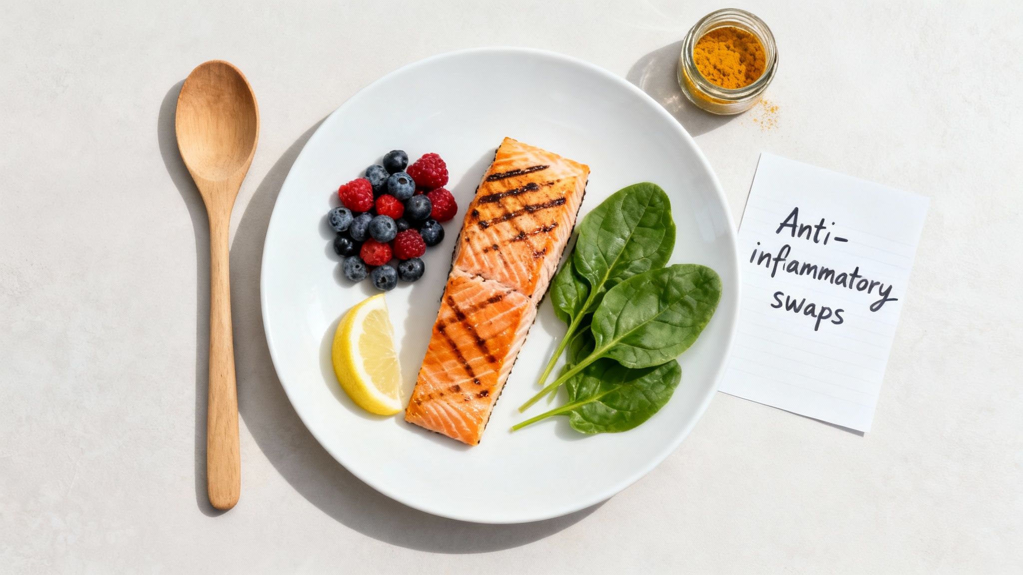 A person stretching on a yoga mat in a bright, airy room, emphasising recovery.
