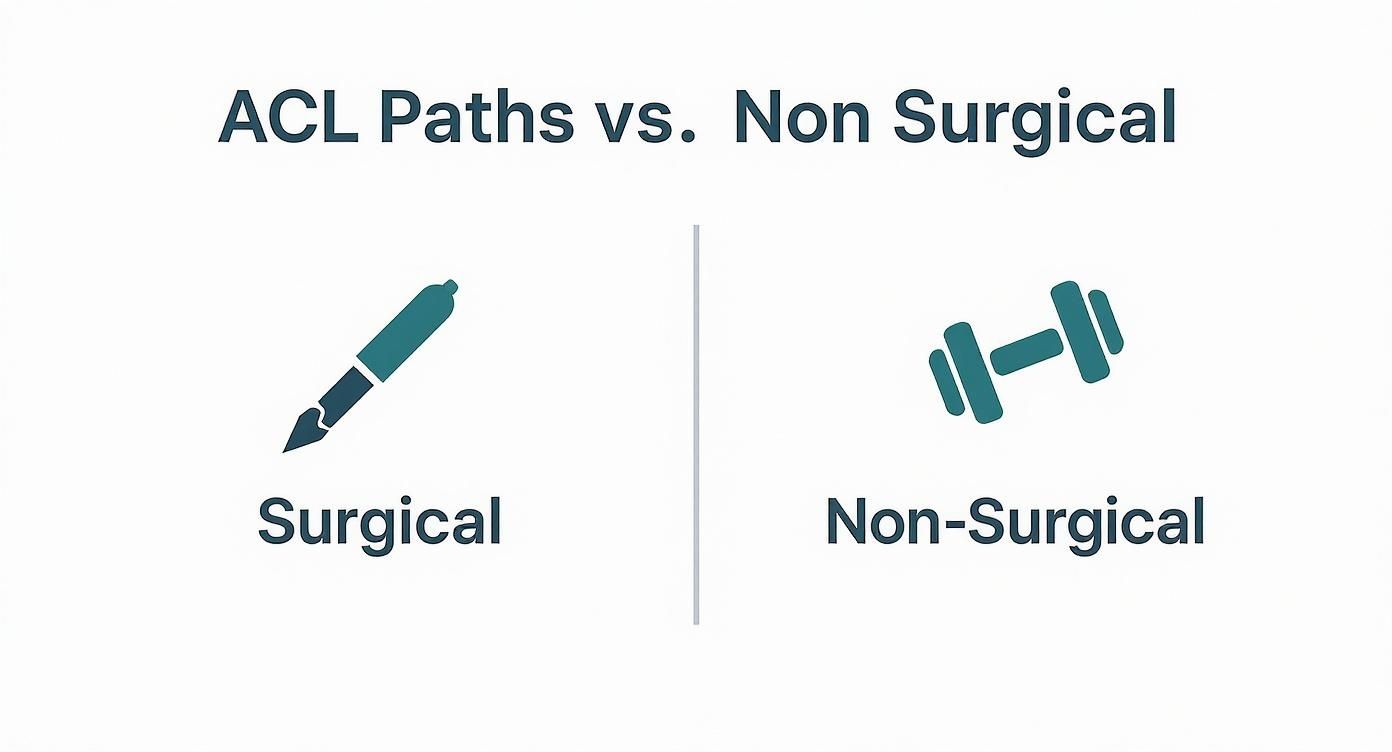 Infographic about acl tear recovery timeline