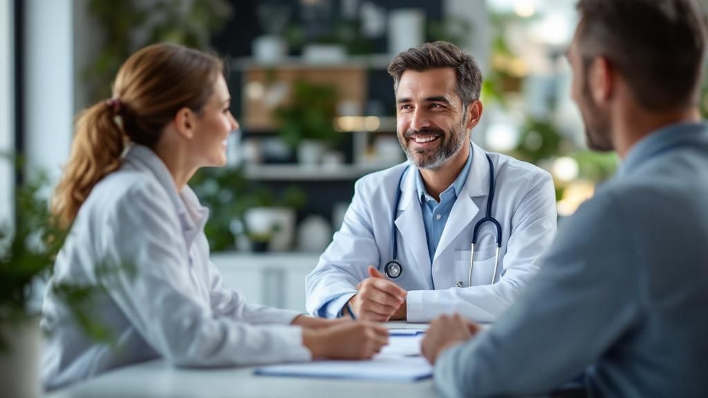 Eine Person blickt nachdenklich auf ihre Krankenversicherungskarte und einen Taschenrechner.