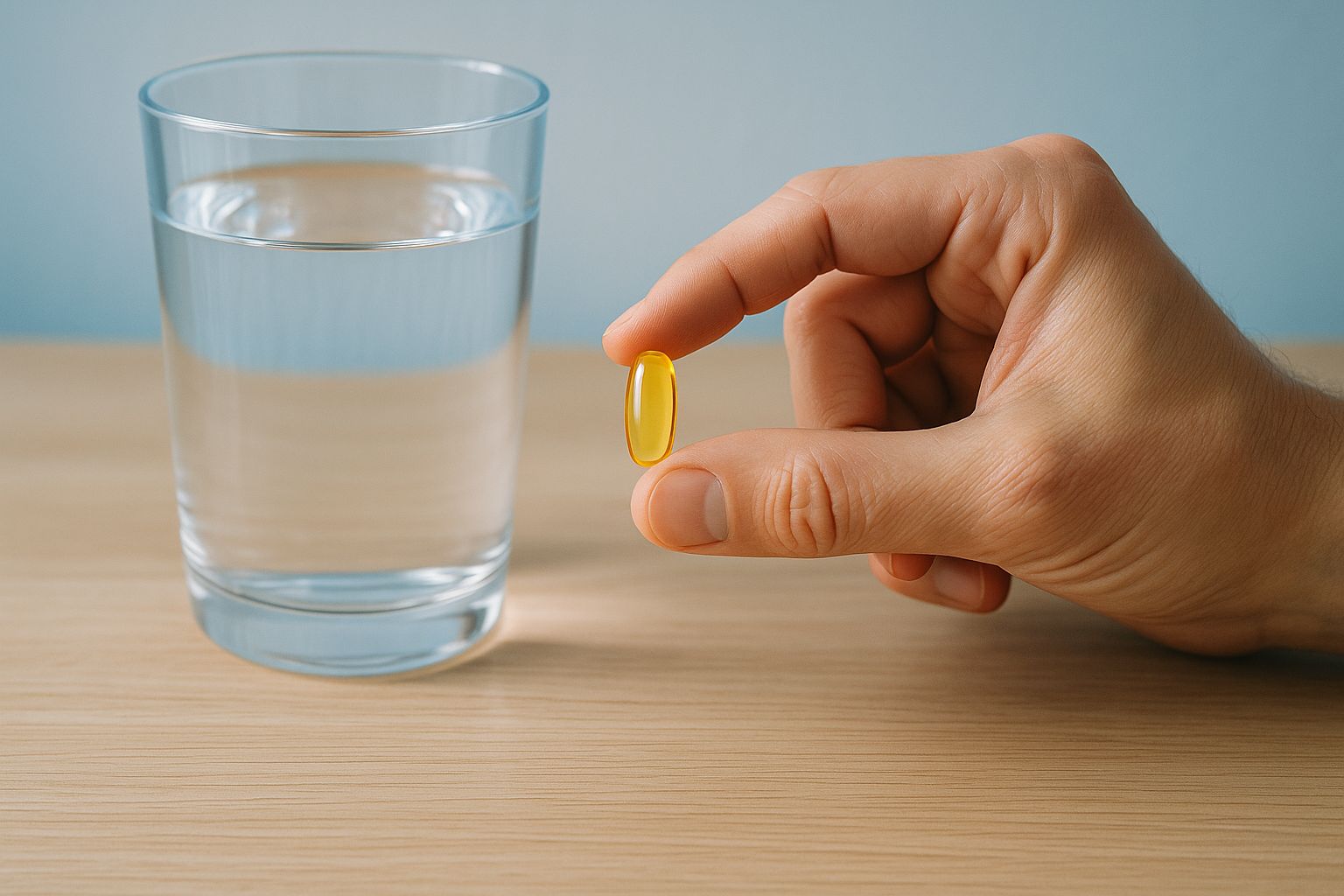 Eine Auswahl verschiedener Omega-3-Kapseln aus Fischöl und Algenöl