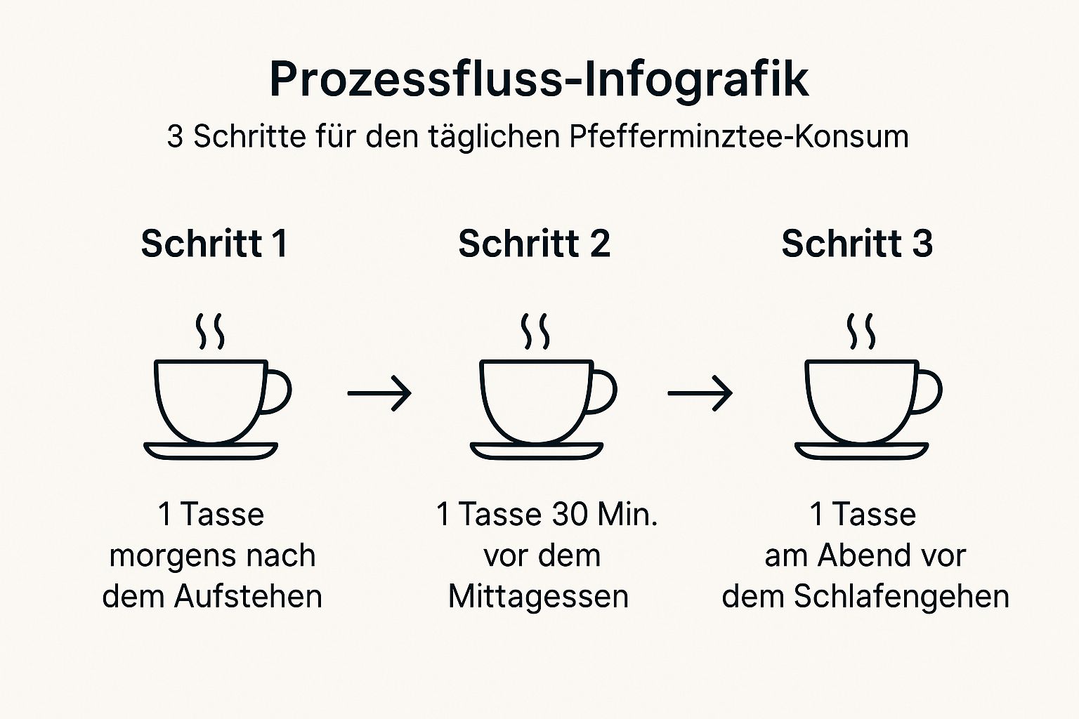 Infographic about abnehmen mit pfefferminztee