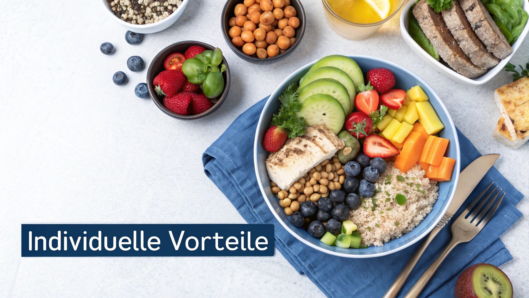 Eine Person hält ein Tablet in der Hand, auf dem eine grafische Auswertung von Gesundheitsdaten zu sehen ist.