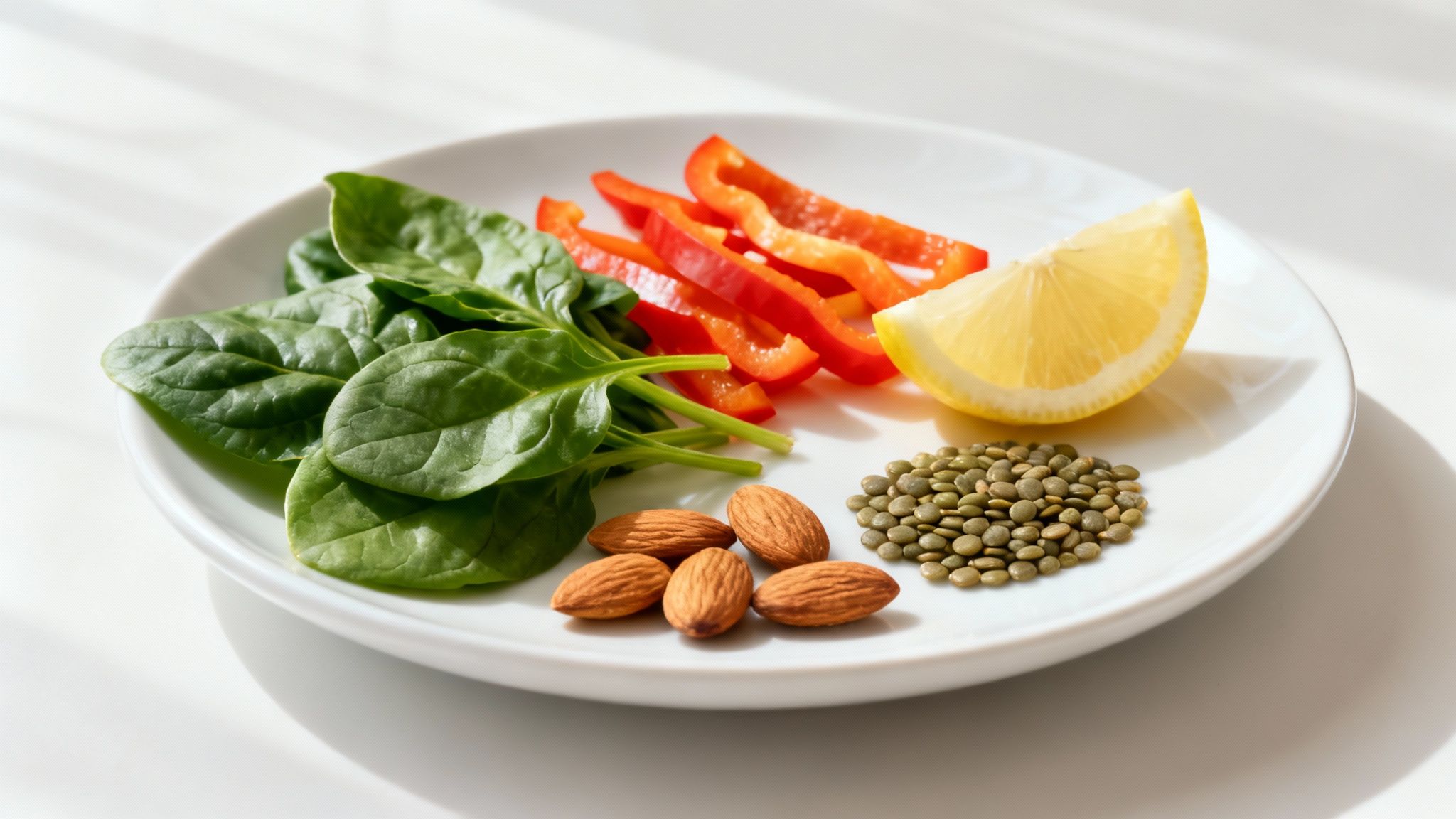 Bunte Auswahl an Gemüse und Früchten, die reich an Mikronährstoffen sind.