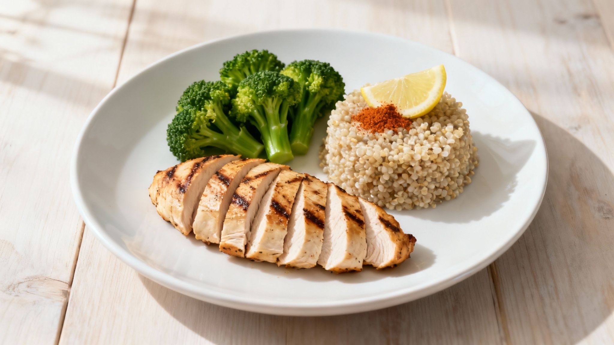 Hähnchenbrust mit Brokkoli und Quinoa