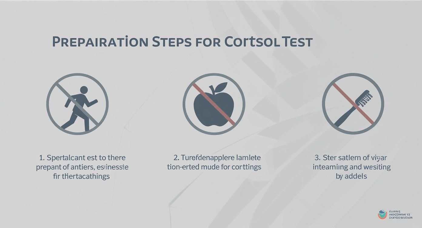 Infographic about cortisol messen zu hause