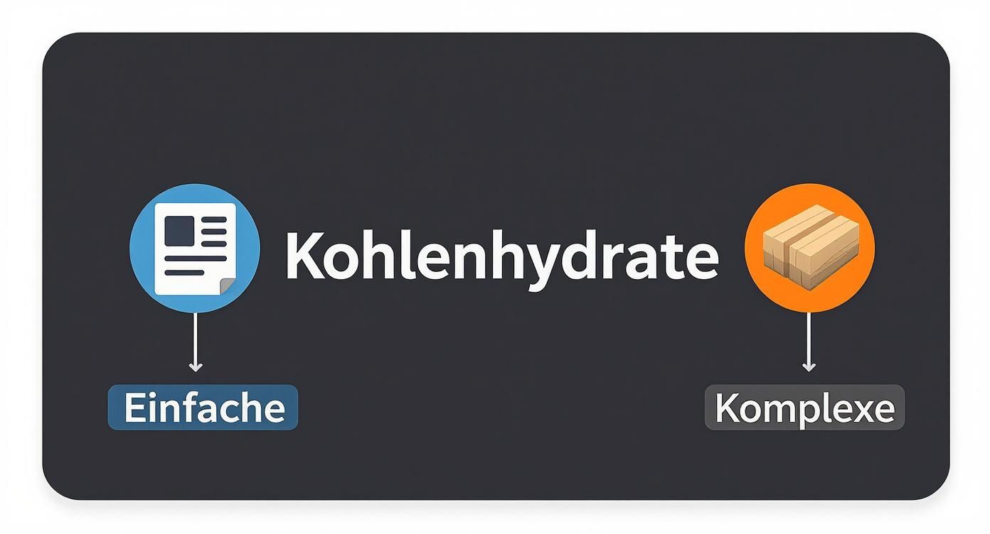 Infographic about was sind gesunde kohlenhydrate