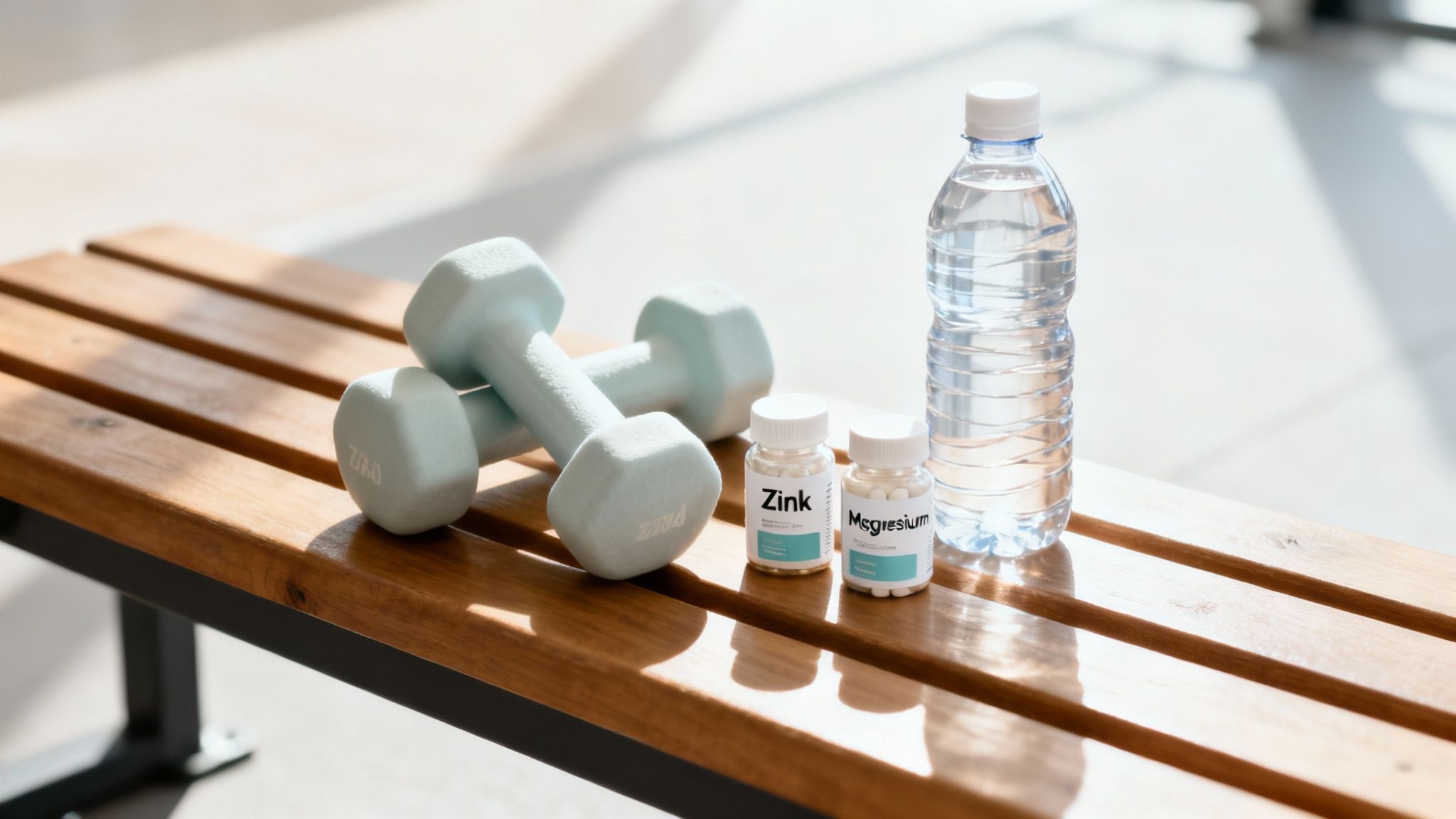 Eine Frau bereitet einen gesunden Smoothie in ihrer Küche zu