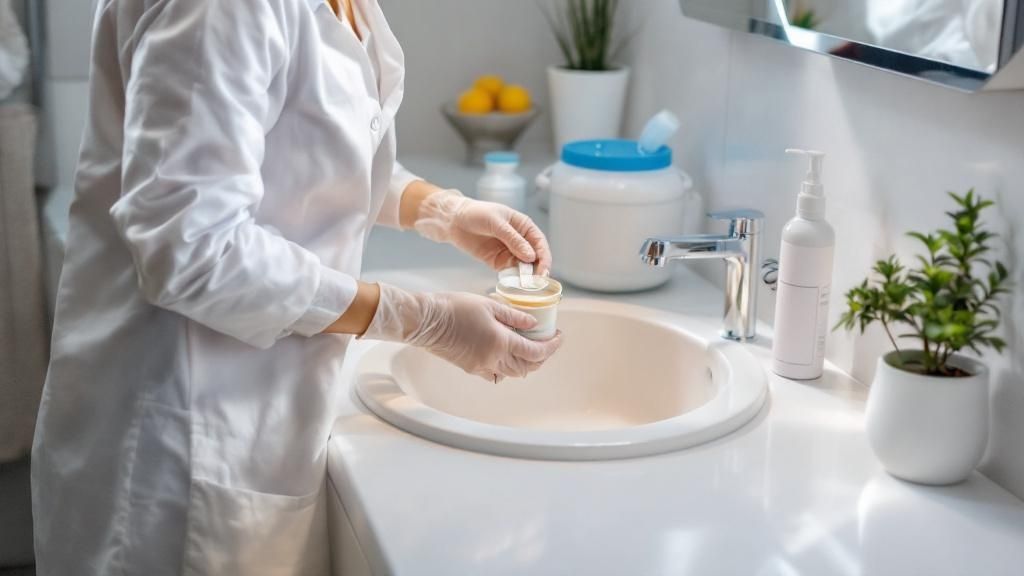 Eine detaillierte Darstellung des menschlichen Darms, die zeigt, wie das Mikrobiom die Gesundheit beeinflusst.