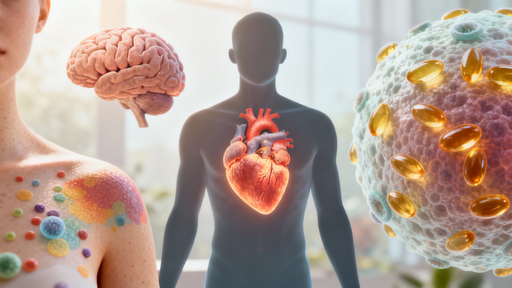 Nahaufnahme einer Blutprobe für einen Omega-3-Test mit Laborgeräten im Hintergrund