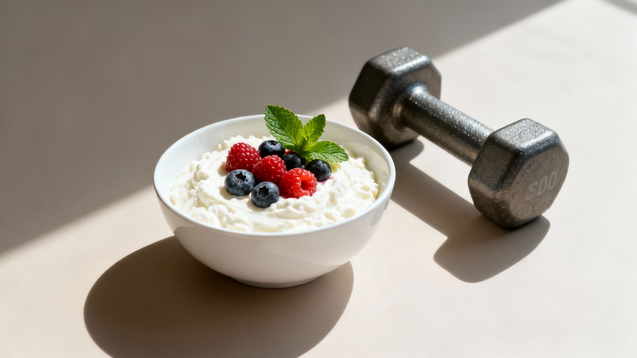 Eine Frau trinkt nach dem Sport einen Protein-Shake