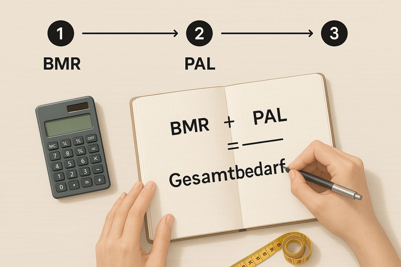 Infographic about kalorienbedarf beim abnehmen