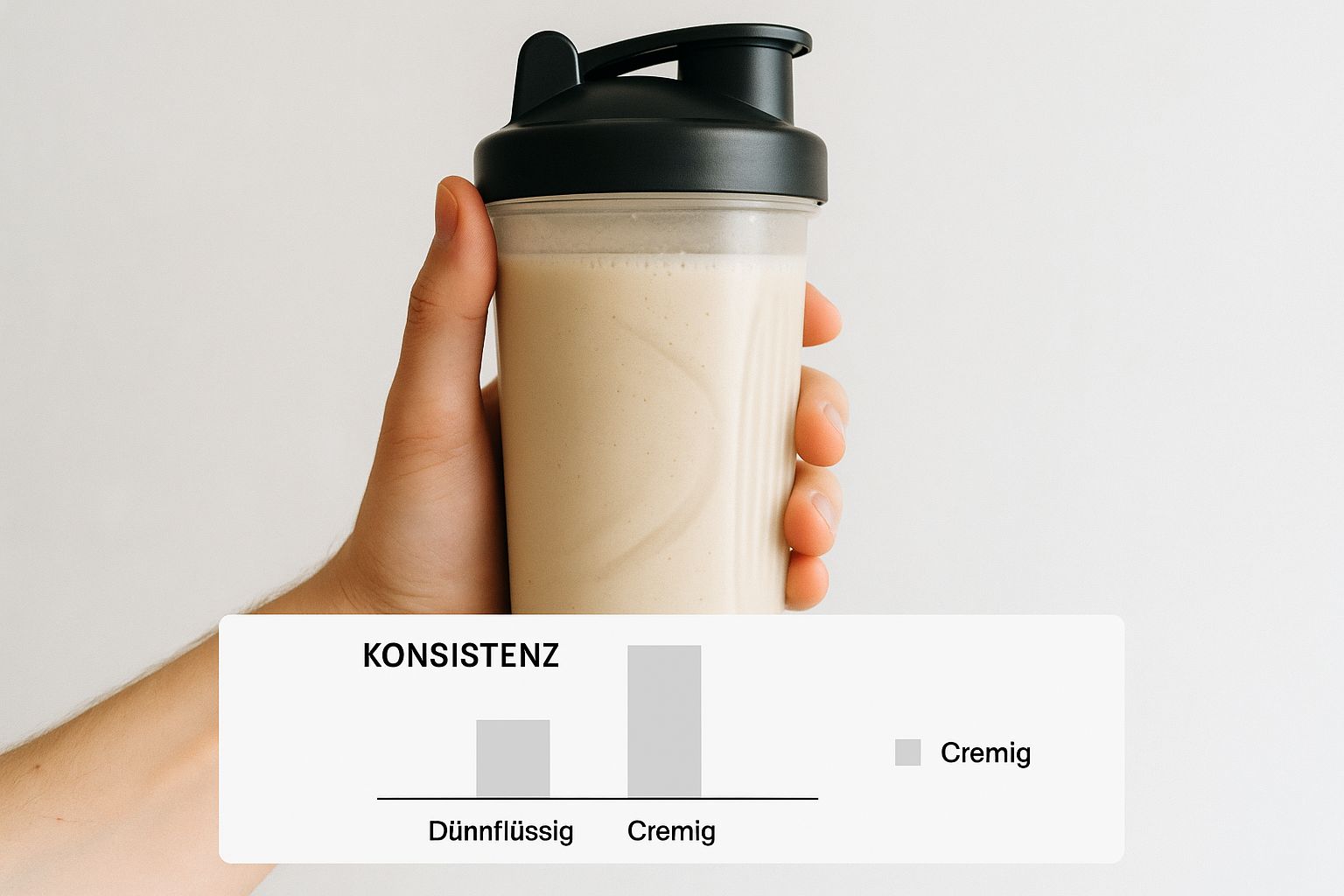 Infographic über einen Abnehm-Shake Test