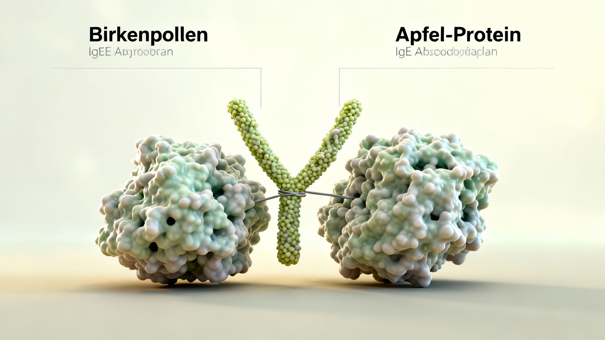 Eine Nahaufnahme von Pollenpartikeln auf einer Blüte, die den Mechanismus von Kreuzallergien veranschaulicht.