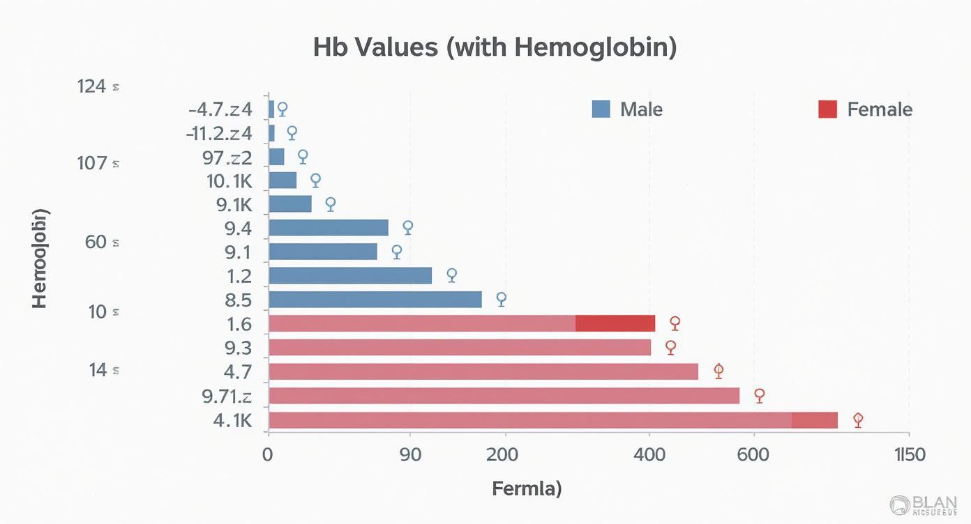 Infographic about welcher hb-wert ist normal