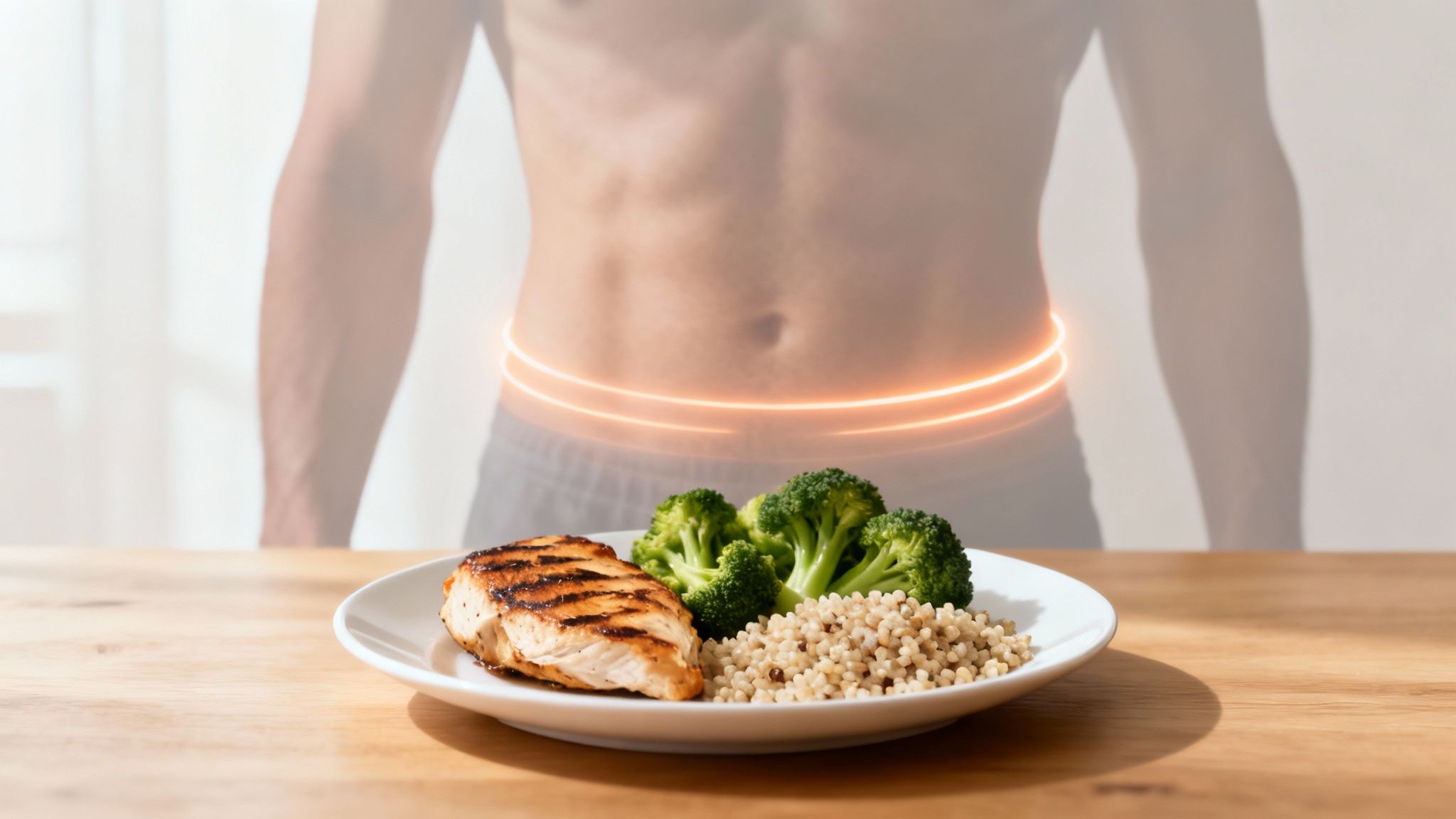 Eine Frau bereitet einen gesunden Salat in ihrer Küche zu