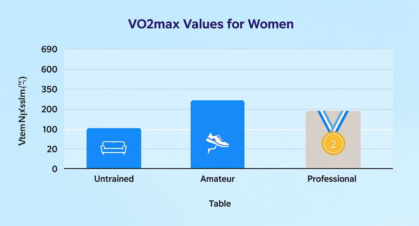 Infografik about vo2max wert frauen