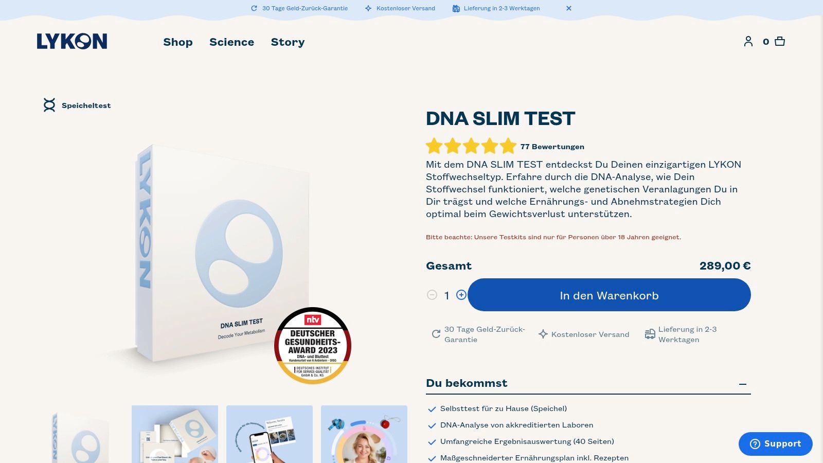 LYKON – DNA SLIM TEST