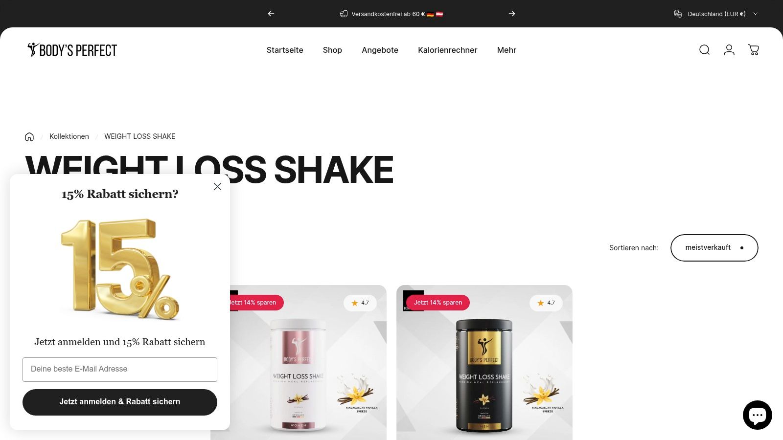 BODY'S PERFECT: Personalisierte Shakes mit DNA-Analyse