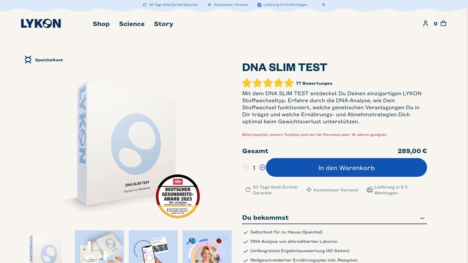 Lykon – DNA SLIM Test