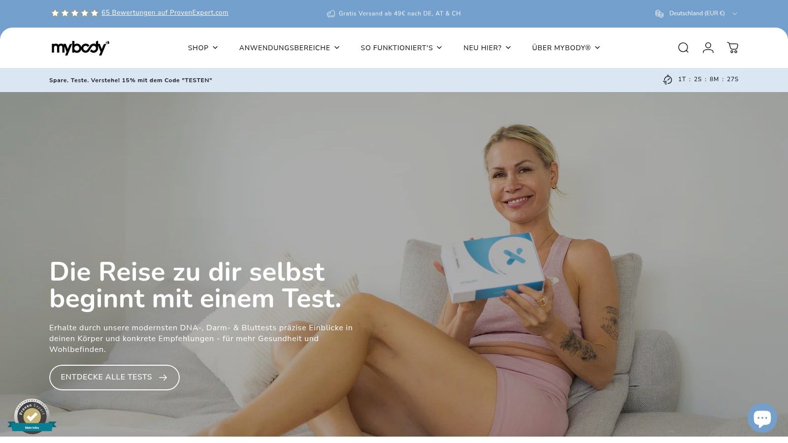 MYBODY Lab GmbH Gentest für das Abnehmen