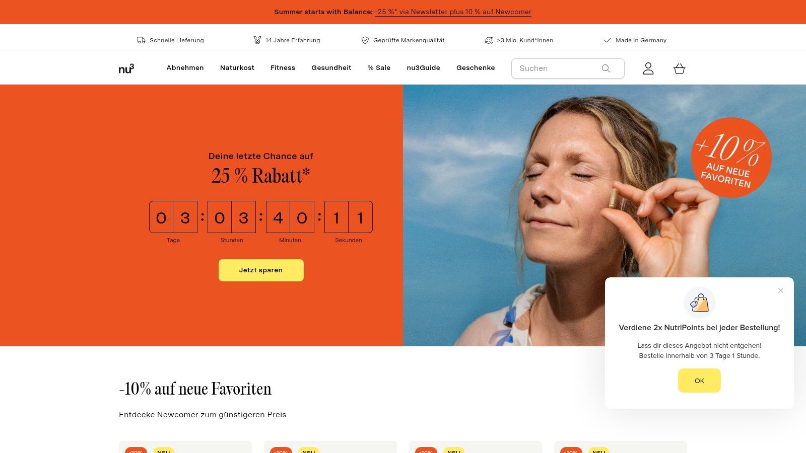 nu3 – Der Online-Shop für gesunde Ernährung