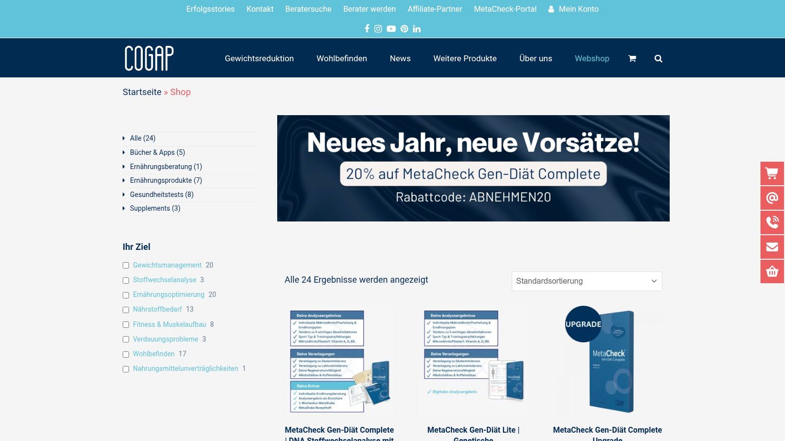 CoGAP – MetaCheck (Gen‑Diät)