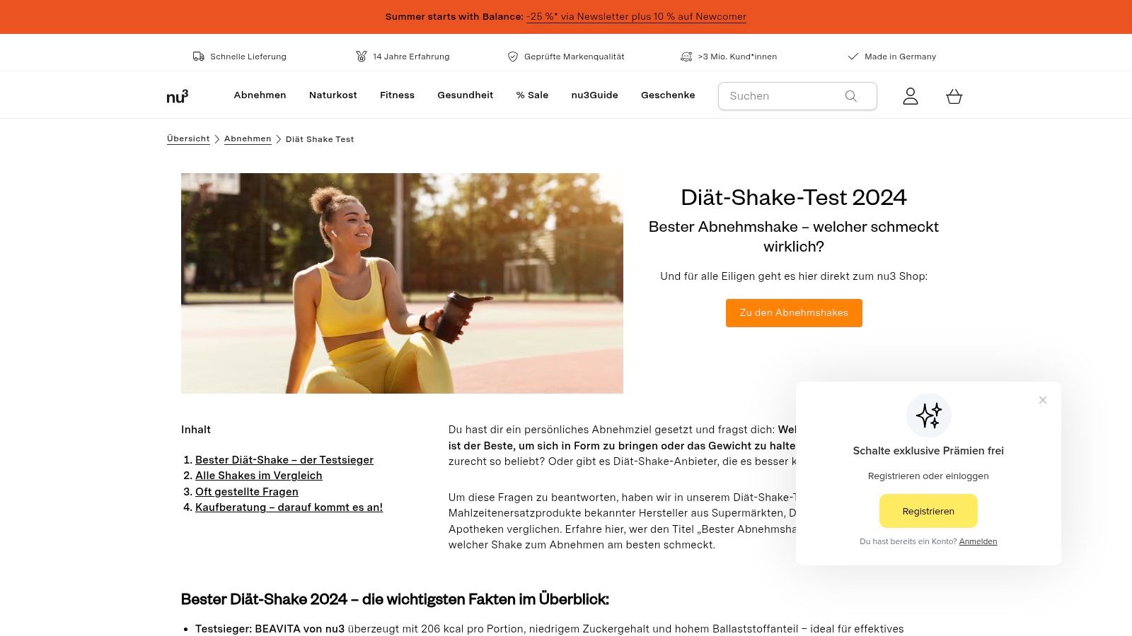 nu3 – BEAVITA Vitalkost Diät-Shake