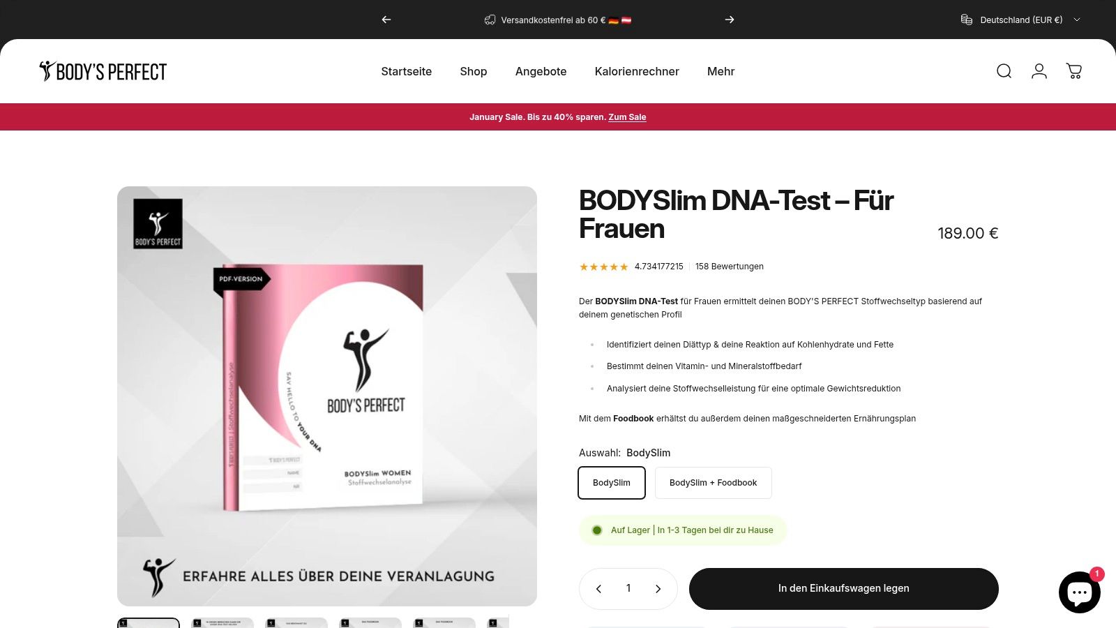 BODY’S PERFECT – BODYSlim DNA‑Test