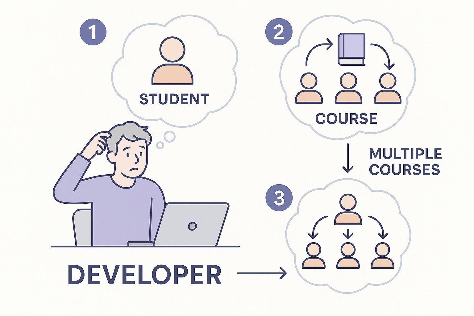 Infographic about many to many relationship