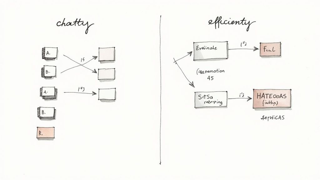 A person navigating a complex maze, representing the challenges of real world API design.