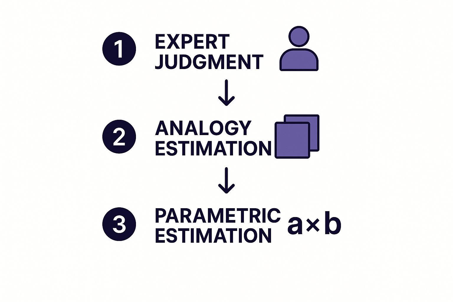 Infographic about software development cost estimation