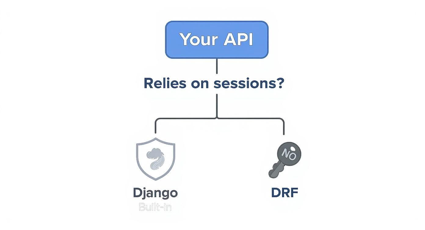 Infographic about django rest framework authentication