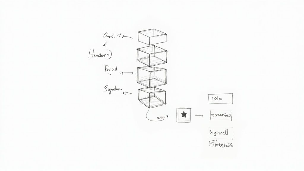 A futuristic digital key, symbolizing the advanced capabilities of JSON Web Tokens for API security.