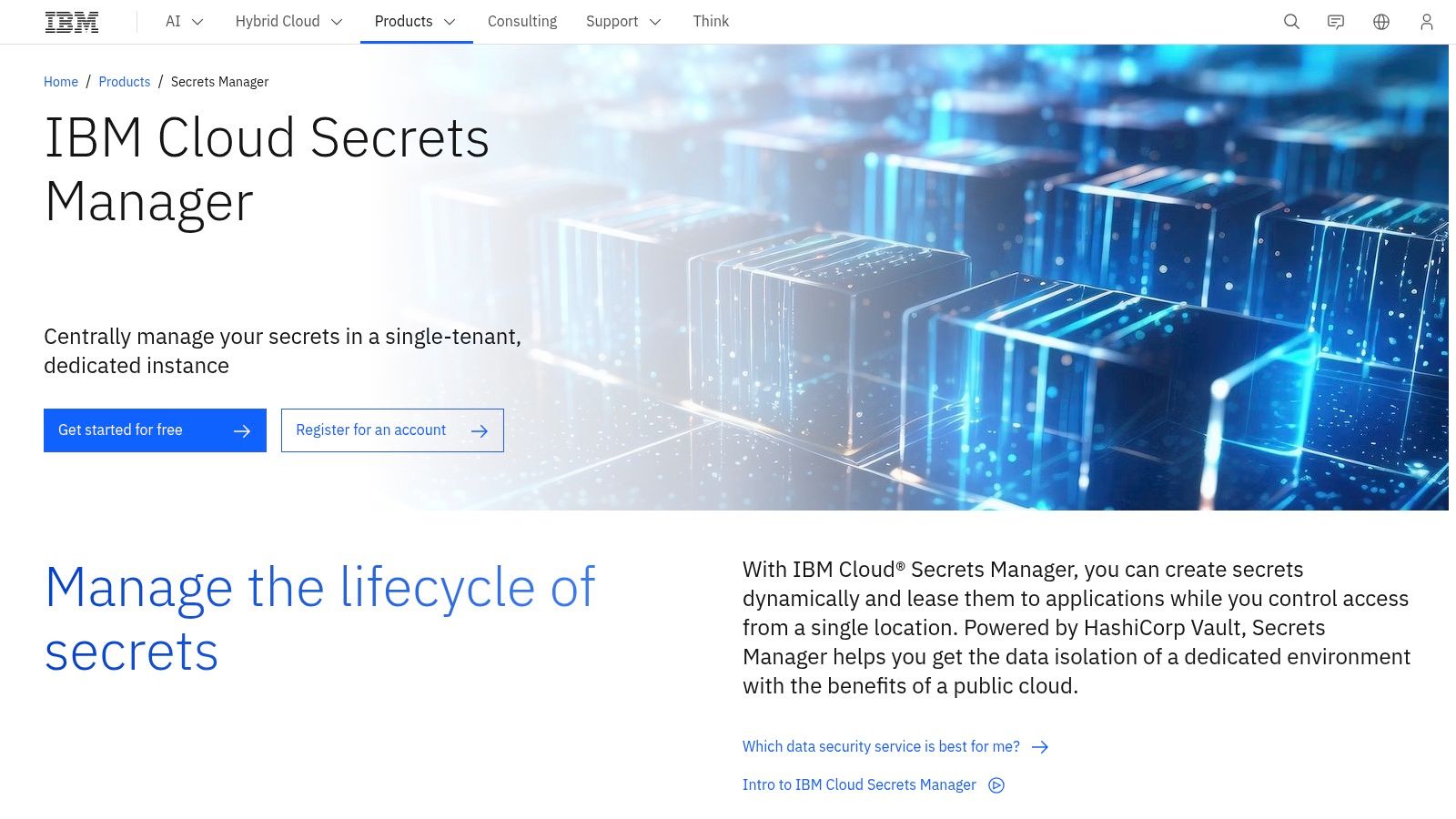 IBM Cloud Secrets Manager (powered by HashiCorp Vault)