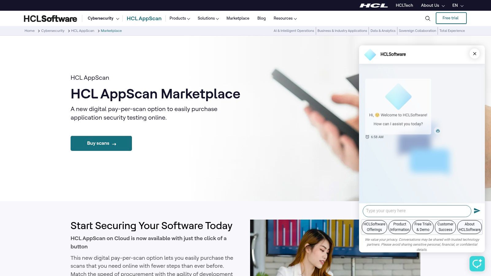 HCL AppScan on Cloud – Marketplace (pay-per-scan)