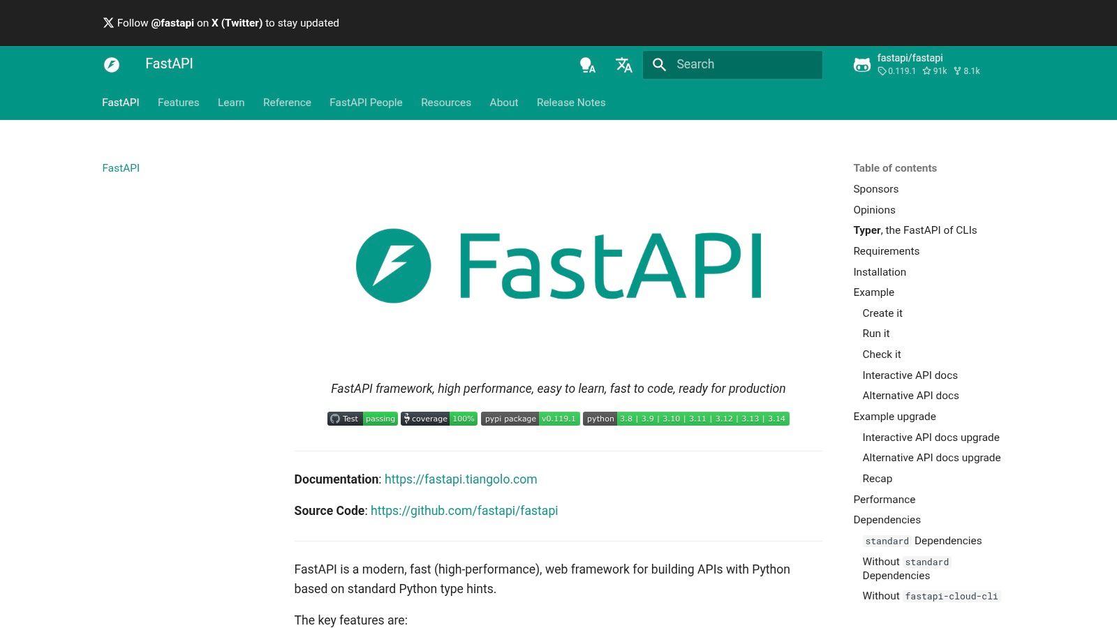 FastAPI (official)