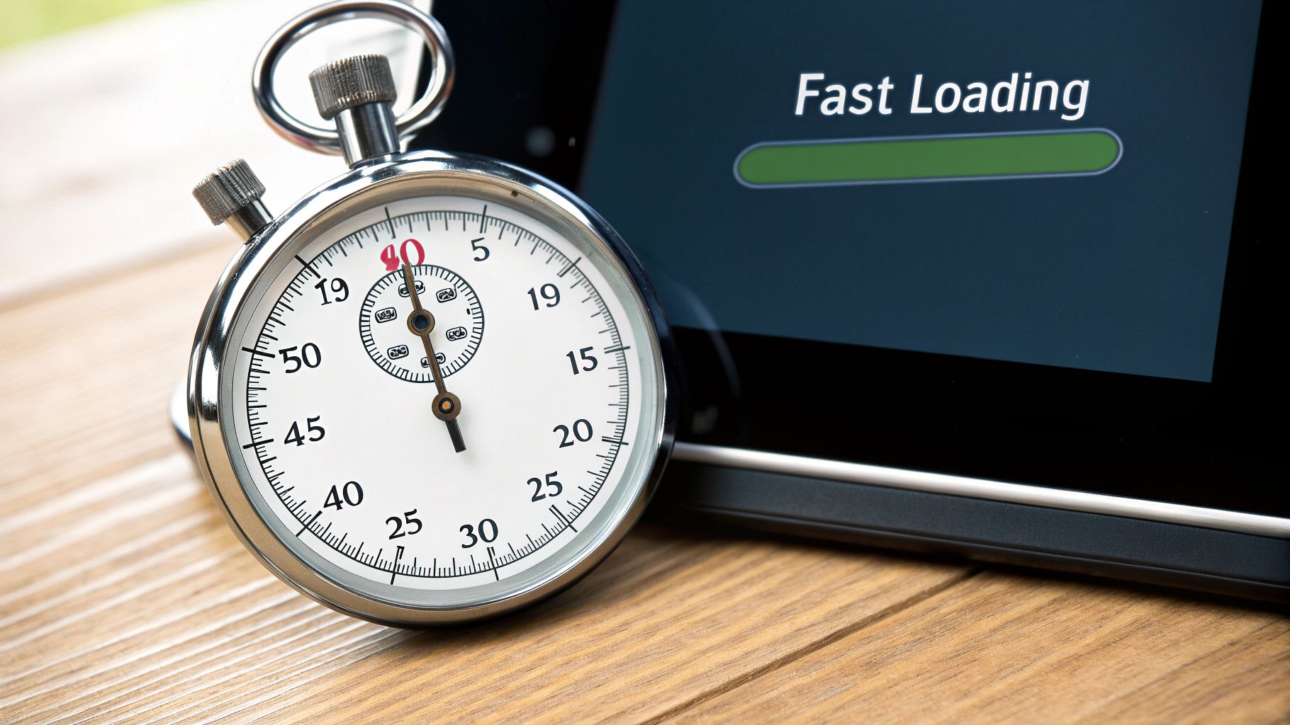 A graphic illustrating key components of website speed optimization, including server response time, image compression, and code minification.
