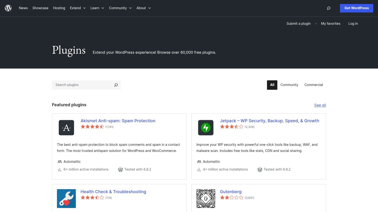 WordPress.org Plugin Directory (Backup Category)
