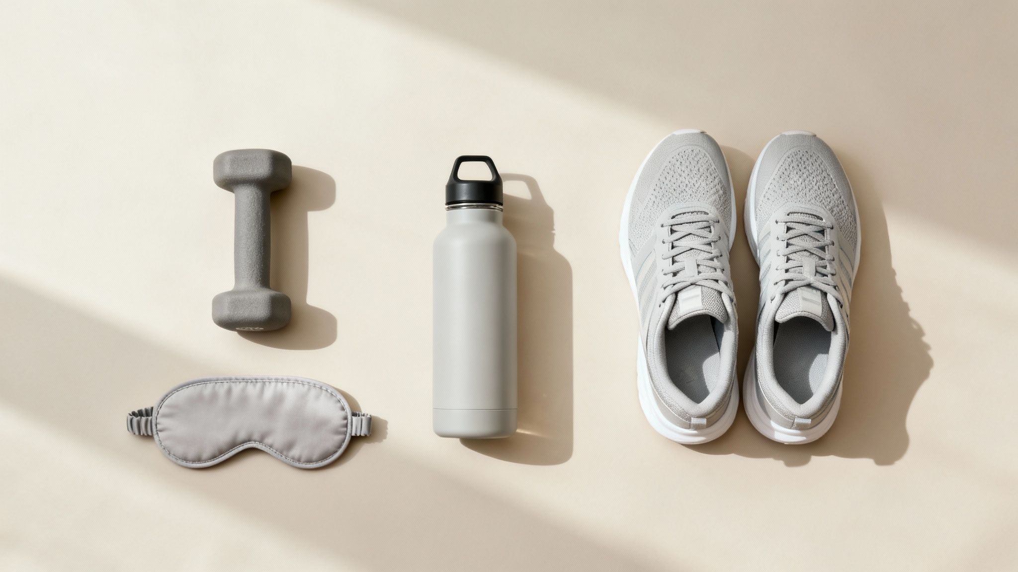 Woman meditating and doing yoga in a bright, modern living room