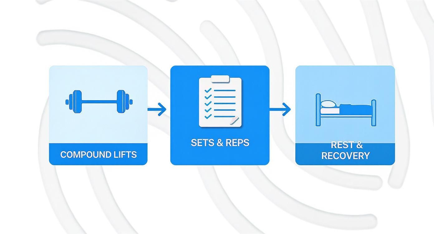 Infographic about beginner gym workout plan
