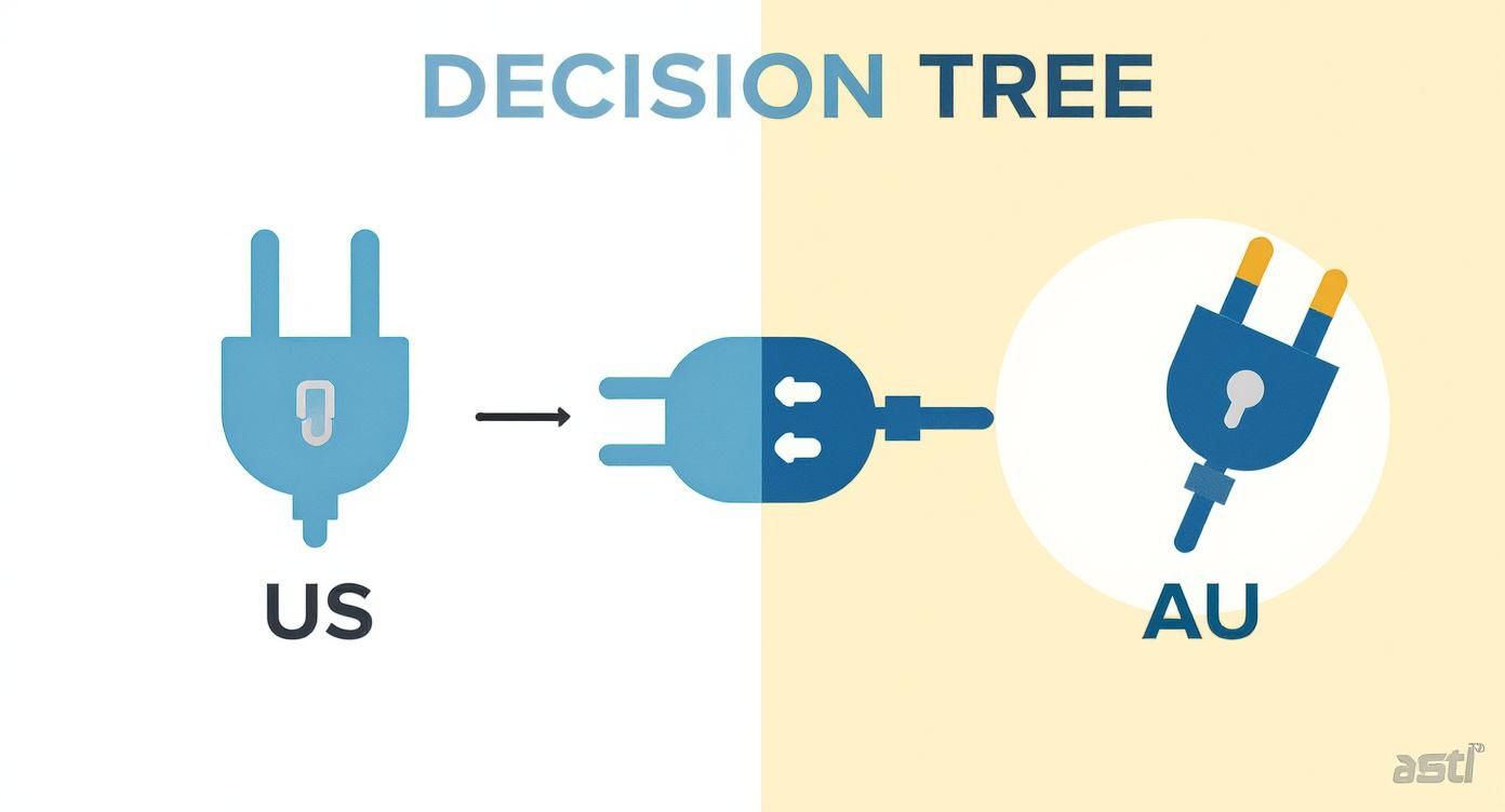American Power Plug to Australian Sockets Travel Guide Infographic about american power plug to australian