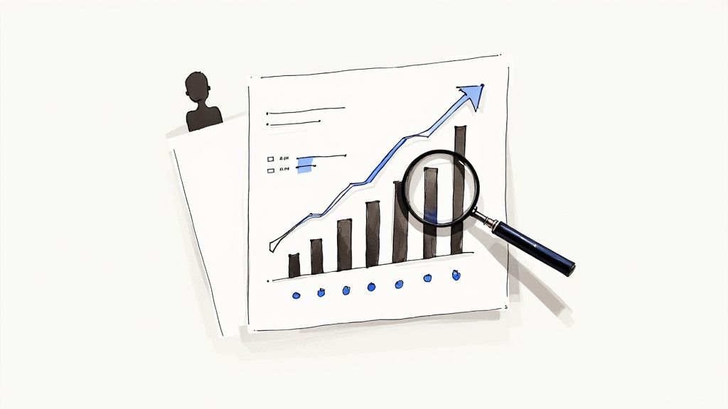 A dashboard showing charts and graphs for business analytics.