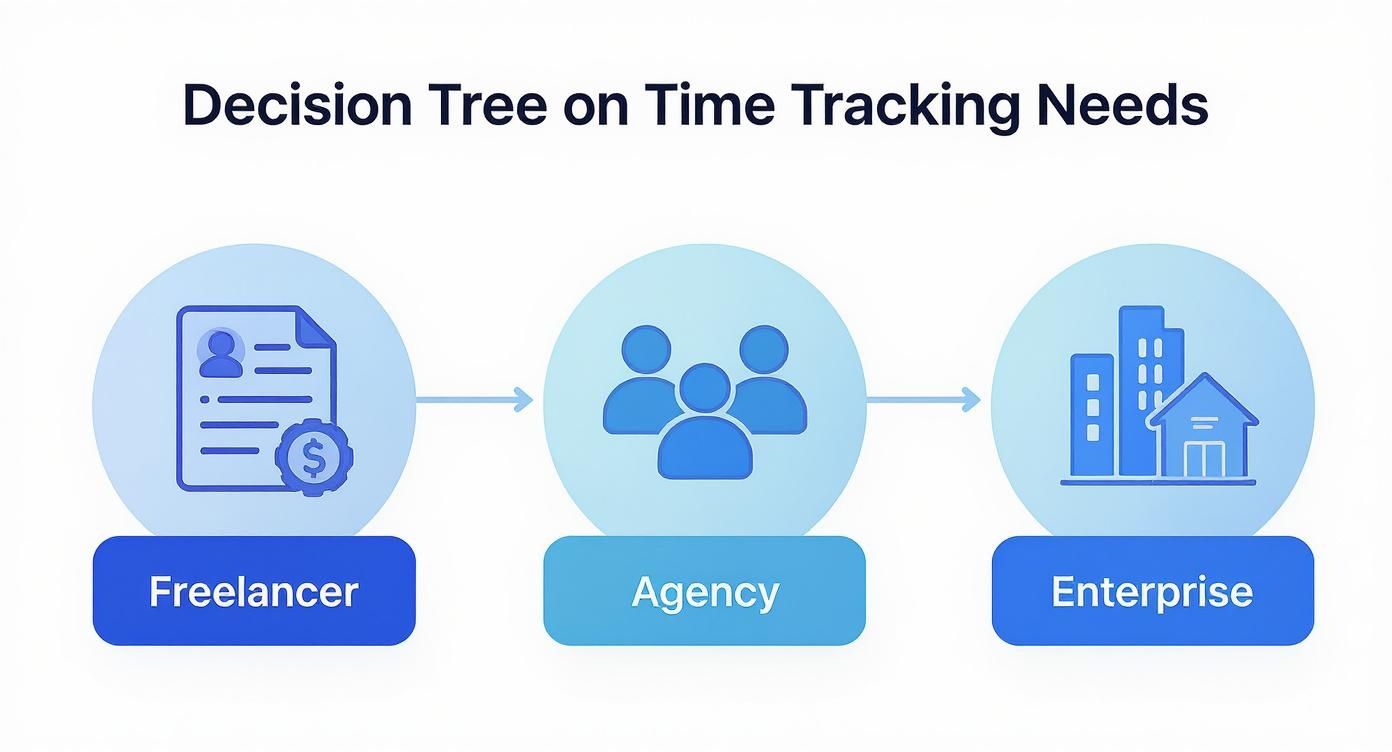 Infographic about time tracking software comparison