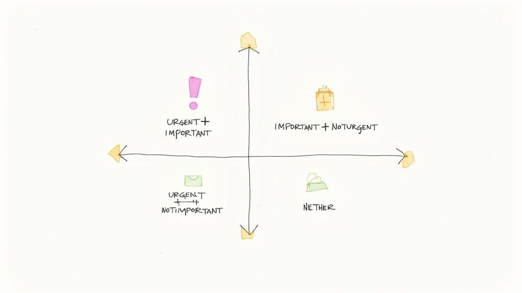 The Eisenhower Matrix (Urgent vs. Important)